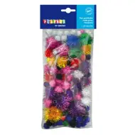 PlayBox: Pompon scintillanti 100 pezzi 10-35mm
