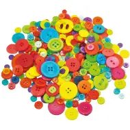 PlayBox: Pulsanti colorati di diverse dimensioni confezione da 500g
