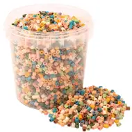 PlayBox: Secchiello con 5000 perline termoadesive MIDI da 5 mm in colori pastello