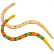 PlayBox: Serpenti di legno in diversi colori confezione da 6 pezzi