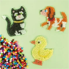 PlayBox: Set di 4 basi a tema animali per perline da stirare MIDI da 5 mm immagine 3