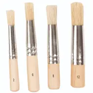 PlayBox: Set di 4 pennelli a setole corte di cinghiale