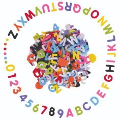 PlayBox: Set di 500 lettere e numeri in feltro autoadesivi immagine 2