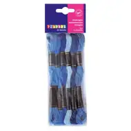 PlayBox: Set di 6 fili da ricamo blu
