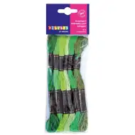 PlayBox: Set di 6 fili da ricamo verde