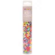 PlayBox: Set di 650 perline infilabili con effetto cristallo colorato