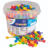 PlayBox: Set di 700 pezzi di piccoli mosaici colorati in secchio da 1 cm