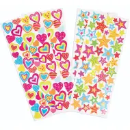 PlayBox: Set di adesivi con cuoricini e stelle, 214 pezzi