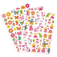 PlayBox: Set di adesivi con farfalle e principesse per ragazze, 221 pezzi
