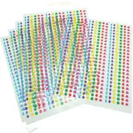 PlayBox: Set di adesivi decorativi 3D da 8 mm, confezione da 2150 pezzi