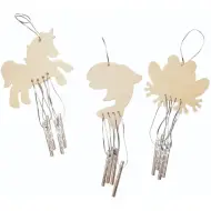 PlayBox: Set di campanelli a vento fai-da-te con animali, 12 pezzi