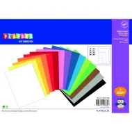PlayBox: Set di cartoncini colorati in diverse dimensioni, 195 pezzi