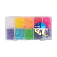 PlayBox: Set di creazione di braccialetti in gomma con 9 colori, set da 2700 pezzi