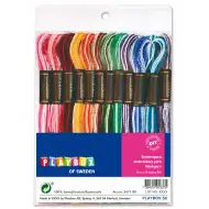 PlayBox: Set di fili da ricamo in cotone colorato 24 pezzi
