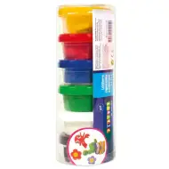 PlayBox: Set di pasta modellabile colorata in barattolo 6x14 grammi