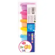 PlayBox: Set di pasta modellabile in colori pastello in barattolo 6x14 grammi