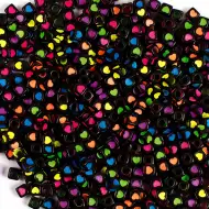 PlayBox: Set di perline a forma di cuore in plastica nera, 300 pezzi