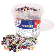 PlayBox: Set di perline colorate con lettere e numeri infilabili, 2000 pezzi