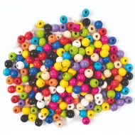 PlayBox: Set di perline colorate in legno 200 pezzi