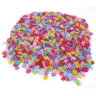 PlayBox: Set di perline in plastica a forma di fiocco di neve colorato, 6200 pezzi