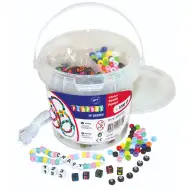 PlayBox: Set di perline infilabili da 1000 pezzi colorate e con lettere in scatola