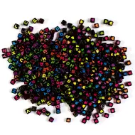 PlayBox: Set di perline nere con lettere, 600 pezzi