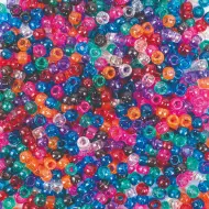 PlayBox: Set di perline trasparenti colorate con glitter da 1000 pezzi