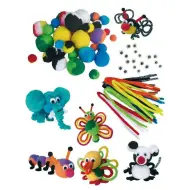PlayBox: Set di pompon colorati con animali