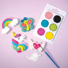 PlayBox: Set di stampi in gesso per magneti da frigorifero a forma di unicorno immagine 3