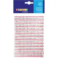PlayBox: Strass autoadesivi rosa-argento 525 pezzi