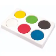 PlayBox: Tavolozza da pittura colorata con 6 dischi di vernice da 44 mm