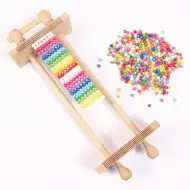 PlayBox: Telaio in legno con perline 310x120x60mm