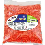 PlayBox: confezione da 1000 pezzi di perline stirabili MIDI XL da 9 mm, colore arancione