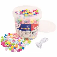PlayBox: perline colorate infilabili in secchio 1200 pezzi