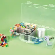 Playbox: Scatola trasparente con 2 scomparti 26x13x6cm