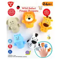 Playgo: Set di 5 burattini da dito con animali della savana
