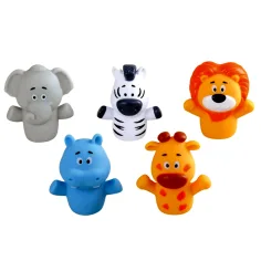 Playgo: Set di 5 burattini da dito con animali della savana immagine 2