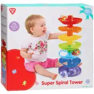 Playgo: Torre pista per biglie arcobaleno per bebè con tre palline