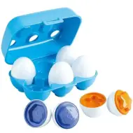 Playgo: Uova arcobaleno con forme assortite nel portauova