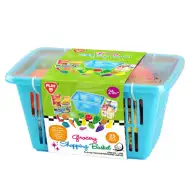 Playgo: set di 23 pezzi di alimenti in un carrello della spesa
