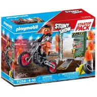 Playmobil: Starter Pack - Moto da stuntman con cerchio infuocato (71256)