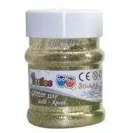 Polvere di glitter dorato in barattolo da 113 grammi