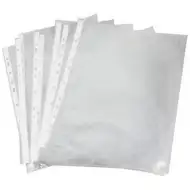 Portadocumenti in plastica perforata, confezione da 100 pezzi