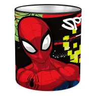 Portapenne da scrivania in metallo a forma di cilindro di Spider-Man 10x11cm