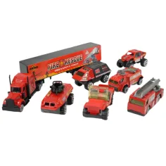 Power Driving: set di 7 macchinine dei vigili del fuoco immagine 2
