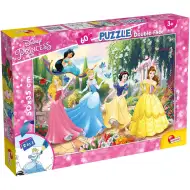 Principesse Disney - Magico giardino delle fiabe 2 in 1 puzzle da 60 pezzi e album da colorare 50x35 cm - Lisciani