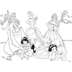Principesse Disney - Magico giardino delle fiabe 2 in 1 puzzle da 60 pezzi e album da colorare 50x35 cm - Lisciani immagine 3