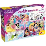 Principesse Disney 2 in 1 puzzle maxi da 2x24 pezzi e album da colorare - Lisciani