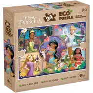 Principesse Disney e i loro animali 2 in 1 puzzle Eco mini da 24 pezzi e album da colorare 35x25cm - Lisciani
