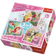 Principesse Disney e i loro piccoli amici 3 in 1 puzzle - Trefl
